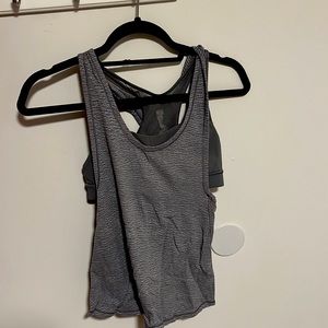 Lulu lemon grey tank with built-in bra. Size 4